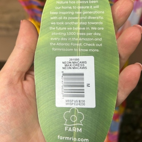 FARM RIO Anthropologie Neon Macaws Puff Sleeve Maxi Dress - Picture 4 of 9